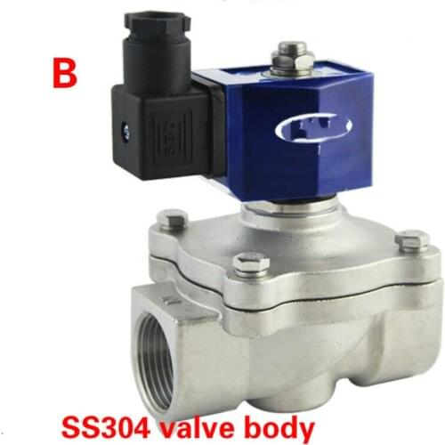 3/8-1 stainless steel electric solenoid valve low power Energy saving solenoid valve water vapor/gas solenoid valveAC220V 110V DC24V 12V