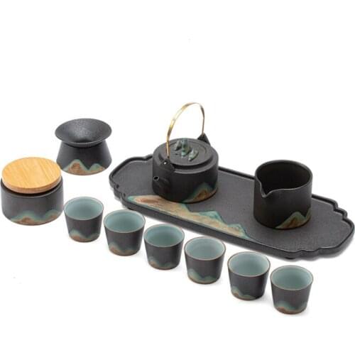 Porcelain Kung Fu Tea Set Suit Tea Making Teapot Japanese Household Minimalist Modern Ceramic Cup Tea Gift Giving Presents