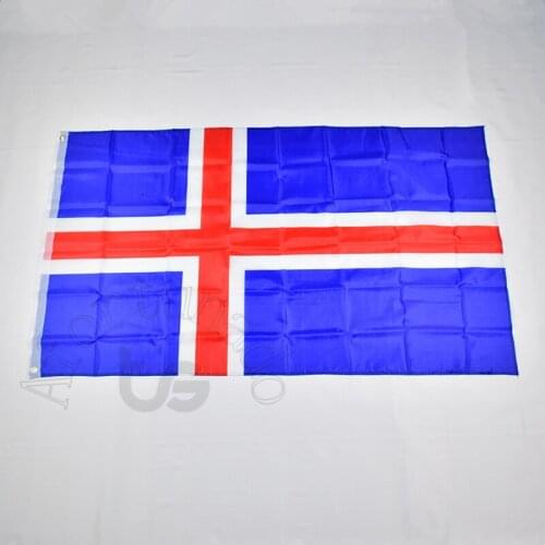 Iceland 90*150cm Icelandic flag Banner 3x5 Foot Hanging National flag Home Decoration flag