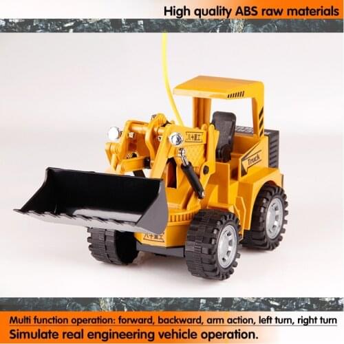 Remote Control Excavator Electric Construction Toy Remote Control drilling Truck for Children Crane Bulldozer 8071E RC Truck Toy