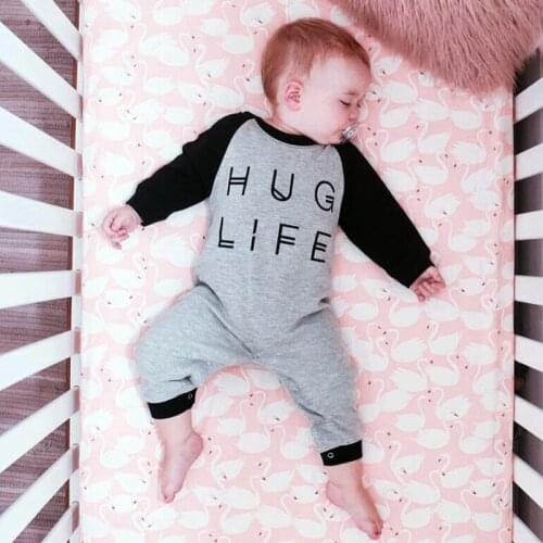 Hug Life Newborn Baby boys girls letter Rompers Infant Babies Boy Girl Cute Cotton Romper one-pieces Outfits Kids Clothing