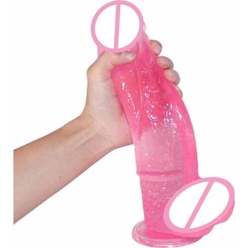 28cm Medical Silicone Artificial Penis Huge Realistic Mushroom Head Horse Dildos for Women