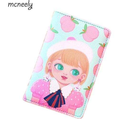 Cute girls Printing Women Passport Holder Elegant Preppy style PU Leather Card holder Travel Passport Cover 15*10CM