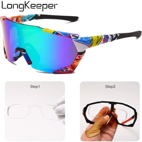 Fashion Polarized Sunglasses Men Women Oversized Windproof Fishing Sports Sun Glasses Male Driving Goggles With Glasses Frame