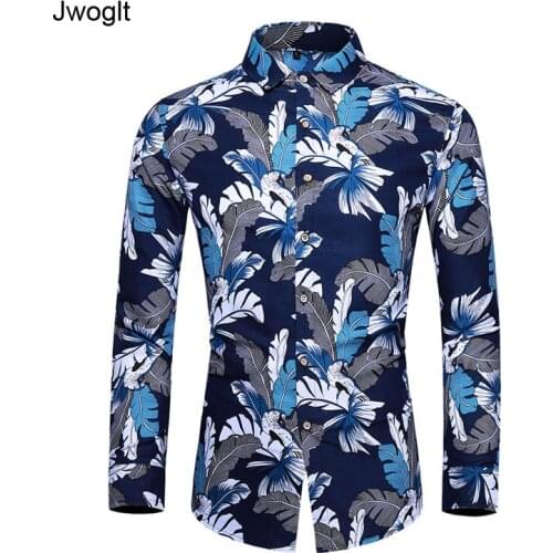 45KG-120KG Autumn New Shirt Long Sleeve Beach Hawaii Vacation Print Casual Tops Button Men Fashion Shirts 5XL 6XL 7XL