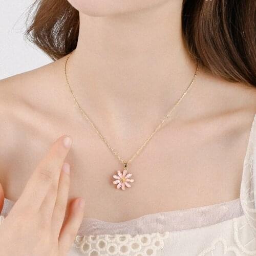 Dara Girl Series Pink Flower Necklace For Party 2021 New Arrival