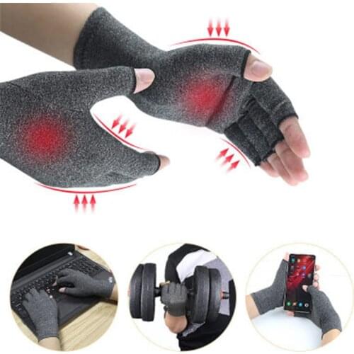Anti Arthritis Compression Therapy Gloves Women Men Winter Fingerless Pain Joint Relief Gloves Anti-slip Touch Screen Gloves