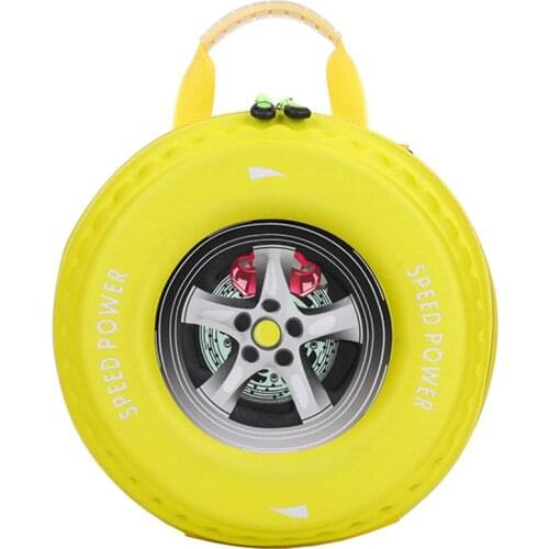 Cartoon Car Tyre Children Backpack Casual Kids Backpack Cartoon Nylon Car Tyre Shaped Travel Shoulder School Bags