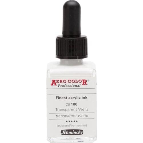 Schmincke Aero Color Acrylic Ink 28 ml 100 Transparent White