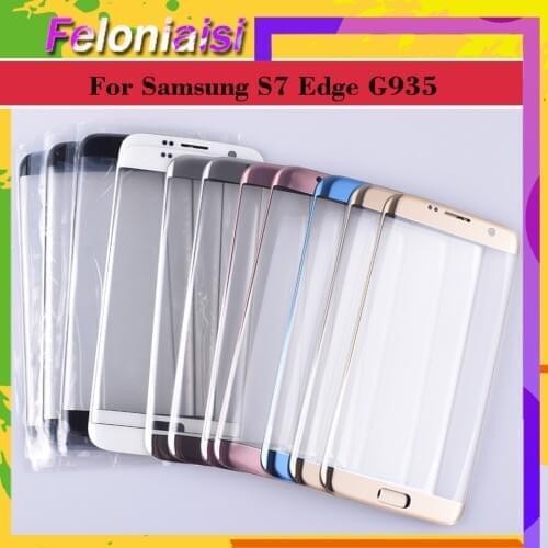 10Pcs/lot For Samsung Galaxy S7 Edge G935 G935F G9350 SM-G935F Touch Screen Front Glass Panel TouchScreen Outer Glass Lens