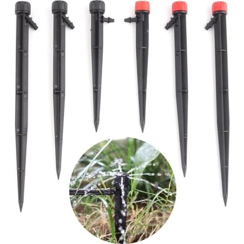 20Pcs 13/17/21Micro Bubbler Drip Irrigation Sprinker Adjustable Garden Flowers Stake Ground Dripper 360Degree Drip System Nozzle