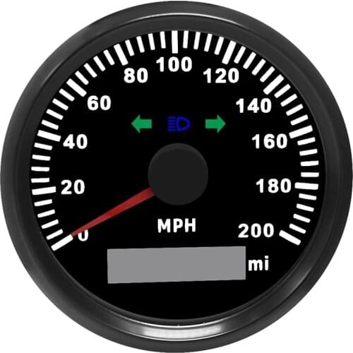 200MPH Car GPS Speedometer With Left and Right Turn Light GPS Antenna Bezel 316L Speed Indicator Motorcycle Boat Accessory