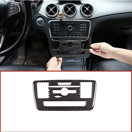 Car Styling Center Console CD Decoration Frame Sticker For Mercedes Benz GLA CLA A Class W176 C117 X156 2015-2019 Accessories
