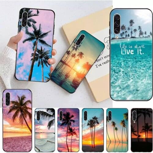 Summer Beach coconut Palm tree Phone Case For Samsung A40 A31 A50 A51 A71 A20E A20S S8 S9 S10 S20 Plus note 20 ultra