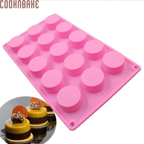 COOKNBAKE Cylinder Silicone Mold for cake soap round jelly pudding candy form ice chocolate bread cake decoration mould