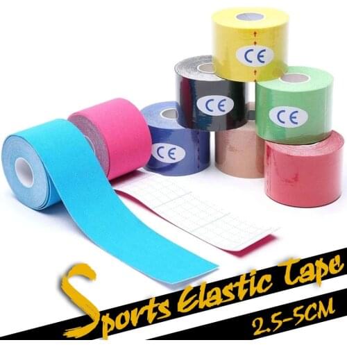 GOBYGO Elastic Tape Kinesiology Athletic Recovery Kneepad Sports Safety Muscle Pain Relief Knee Pads Support Gym Fitness Bandage