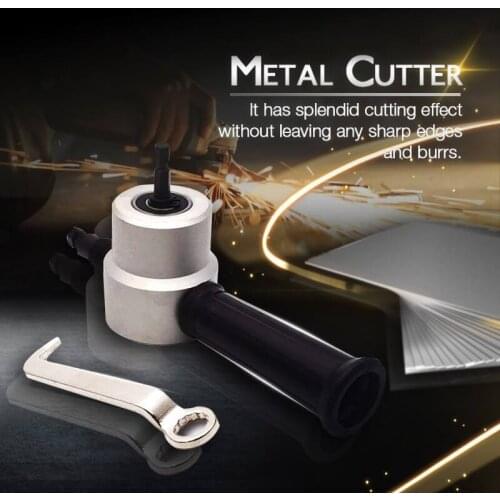 Nibbler Cutter Drill Attachment Double Sheet Nibbler Saw Cutter Tool Head Metal Sheet Metal Cutting Double Head