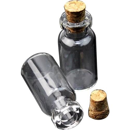 20Pcs/pack 0.5-5ML Multi Size Tiny Small Clear Cork Glass Bottles Vials For Wedding Holiday Decoration