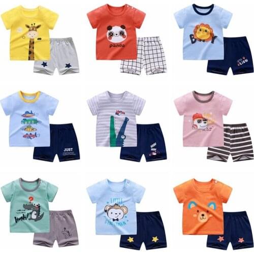 Fashion Baby Boy Clothes Brand Summer Kids Clothes Set Toddler Girl T-shirt+pant Clothing Suit Children Sport Suit Soft Homewear