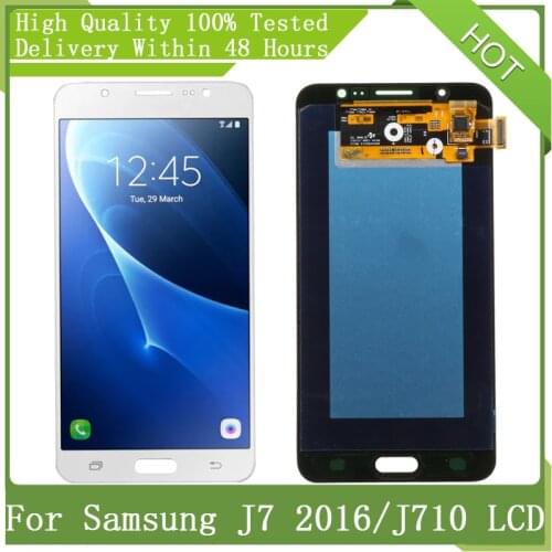 5.5" New AMOLED Screen For Samsung Galaxy J7 2016 J710 J710F J710M J710G LCD Display Touch Digitizer Assembly Parts Replacement