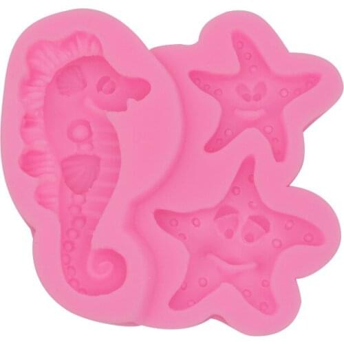 Ocean Series Fondant Cake Silicone Mold Clay Epoxy Chocolate Mold 15-356