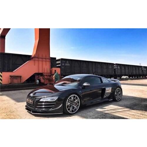 Suitable for Audi Lip V10 Front Shovel R8 Carbon Side Skirt Surround Kit