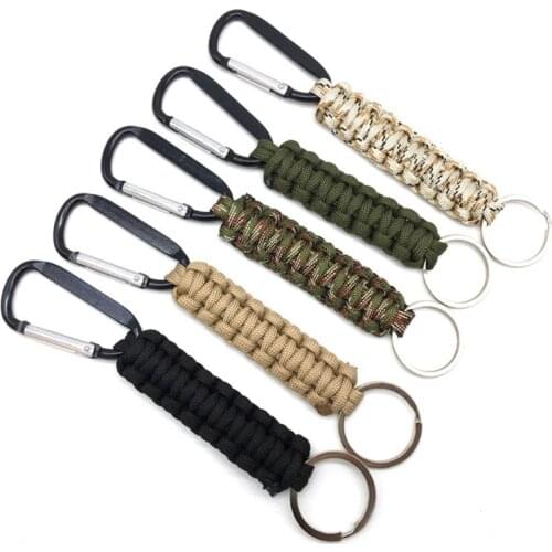 Outdoor Keychain Ring Camping Military Cord Rope Camping Survival Kit Emergency Knot Bottle Opener Tools