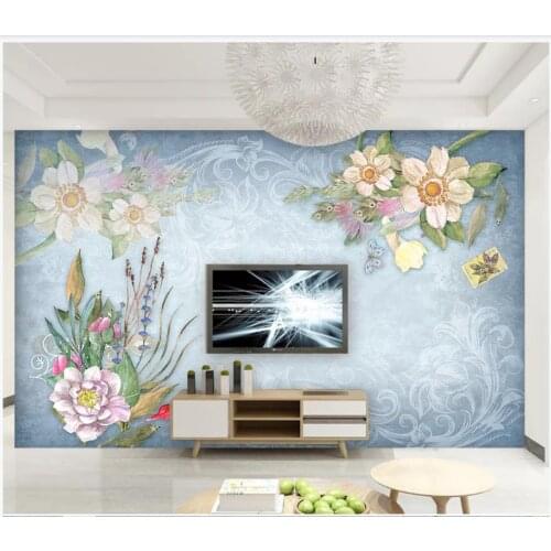 Custom photo wallpaper for walls 3 d murals wallpapers European retro floral mural living room background wall papers home decor