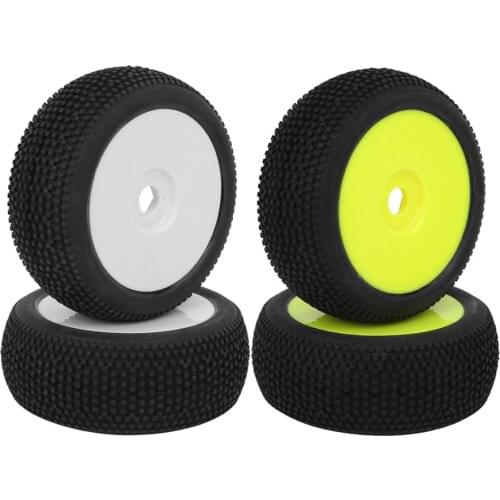 2Pcs RC Rubber Tires 17mm Hex Wheel Hub Spare Part Wheel Tire for 1/8 Buggy Truck Off-Road Model Remote Control Crawler Car