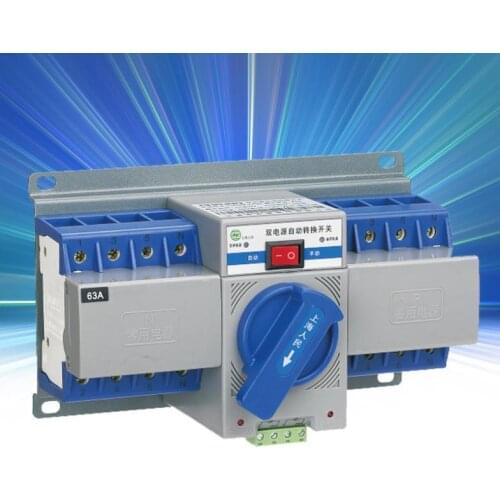 RMQ3-63 intelligent double power automatic transfer switch RMQ3R-63/4P 63A mini Schneider