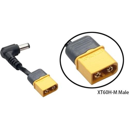 XT60 Male Plug DC 5.5mm*2.5mm*20mm Male Adapter for FPV Lipo Battery Fatshark Goggles