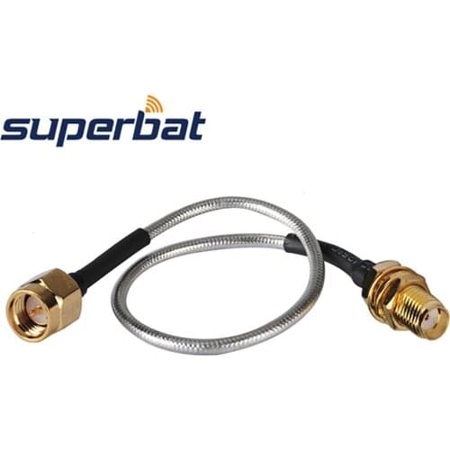 Superbat SMA BulkHead Jack to SMA Straight Plug Pigtail Cable RG405 10cm Antenna Feeder Cable Assembly