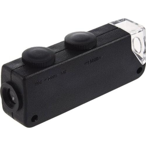 60x to 100x Zoom LED miniscope Pocket Portable Magnifier Magnifying Loupe Glass Eye Lens Pieces with Extreme Zoom Focus and Illu