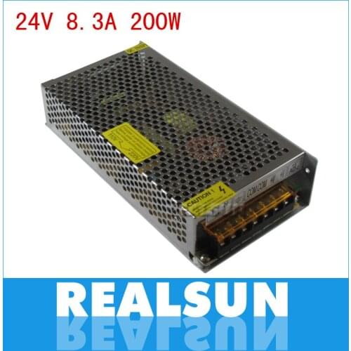 Universal 24V 8.3A 200W Switch Power Supply Driver Switching For LED Strip Light Display 110V 220V