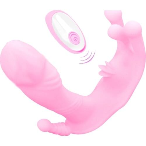 Dildo Vibrator Vibrating Heating G Spot Panties Vibrator Sex Toys for Women Wireless Remote Wearable Butterfly Vibrator Strapon