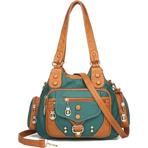 Vintage High Quality Leather Luxury Handbags Women Bags Designer Ladies Hand Bags for Women 2021 Sac A Main Femme Bolsa Feminina