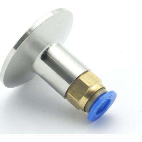 6mm Hose Tube Push In Fitting x 40mm Ferrule OD 304 Stainless Steel Sanitary Connector Pipe Fitting Fit 1" Tri Clamp