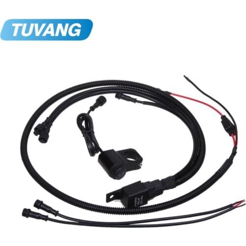 1set Wiring Harness for Led motorcycle headlights spotlight Wire Cable Switch 40A Relay Kit Motorcycle ATV Driving Light Control