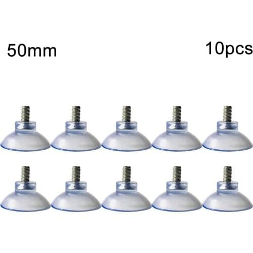 10 Pcs M8 Clear Nut Thumb Screw Suction Cups Pad Suckers Turn Hook Hanging Removable Bathroom Organizer Home Accessories