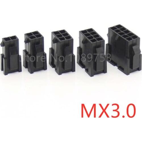 10PCS Micro-Fit 3.0mm Connector MX3.0 Double Row Female Housing 2x1/2/3/4/5/6/7/8/9/10/12 Pin Pitch 3.0 43640 Series