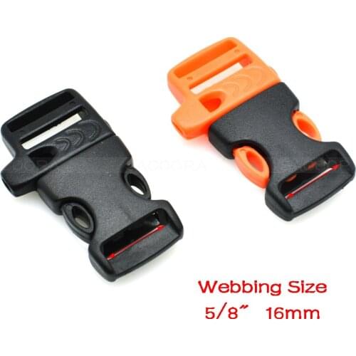 10pcs/pack 5/8"(15mm) Emergency Side Release Whistle Buckles For Paracord Bracelet/Backpack/Survival Kits