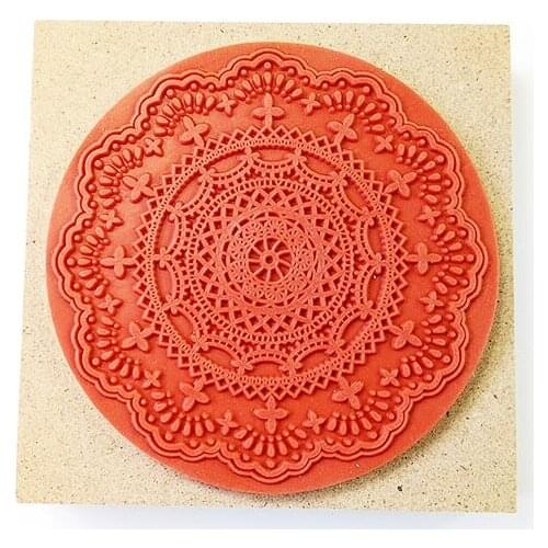 4 pcs/lotClear Stamps 9.5x9.5cm Square DIY Lace Stamps Vintage Flower Wood Rubber Stamps For Scrapbooking Wholesale