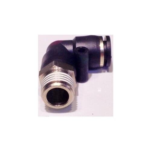 5pcs Pneumatic Male Elbow Air Push In Fitting Imperial British Standard Tube OD 5/16" X NPT 1/8" 1/4" 3/8" 1/2" Thread One Touch