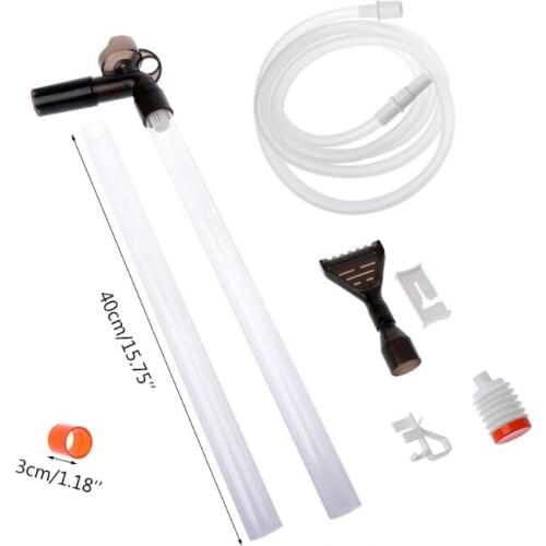 Aquarium Fish Tank Cleaner Quick Release Aquarium Vacuum Siphon Pump-Fish Tank Drainer Gravel Cleaner Water Filter