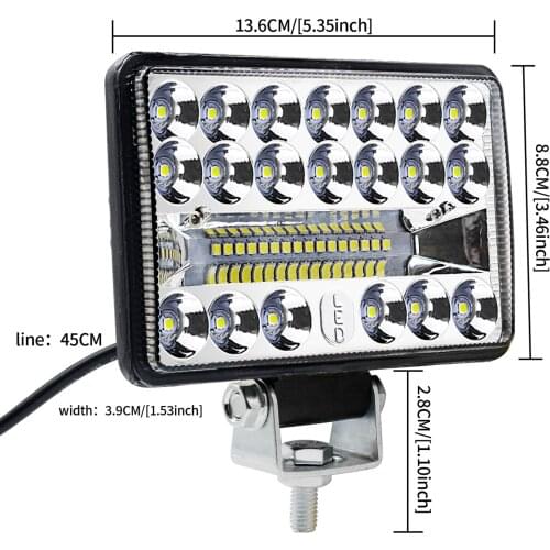 Car Led Work Light Double Lamp 60W Highlight Off-road Car Roof Searchlight Maintenance Auxiliary Lamp Car Headlight