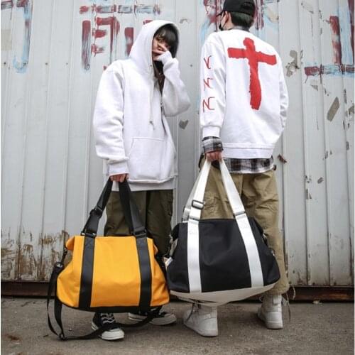 Men Women Light Suitcase Travel Luggage Large Capacity Multifunctional Sports Handbag Wear-Resistant Nylon Tote Bag XA529F