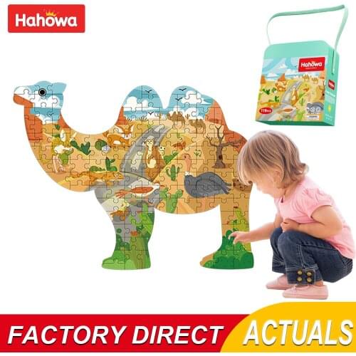 Hahowa Animal Jigsaw Puzzle Kids Snake Games Scenery For 3 Years Learning Puzzles Educational Toys Children Birthday Gifts