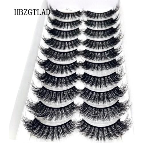 HBZGTLAD 10 pairs natural false eyelashes fake lashes long makeup 3d mink lashes eyelash extension mink eyelashes for beauty 90