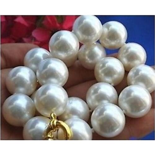 Hot-selling Rare Huge 18mm south sea White Shell Pearl Necklace AAA BB1025