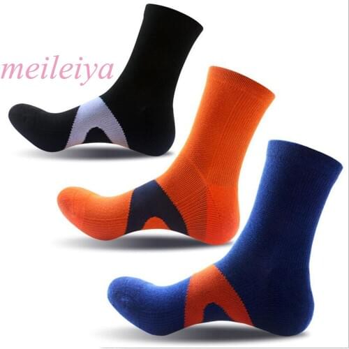 MEI LEI YA 5 Pairs / Bag High Quality Cotton Socks Mens Pressure Casual Socks Right Angle Heel Reinforcement Medium Tube Socks